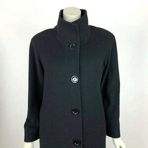 Cinzia Rocca due Stand Collar‎ Coat Cashmere Bl EUC
